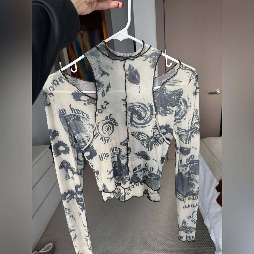 Urban outfitters mesh double layered top